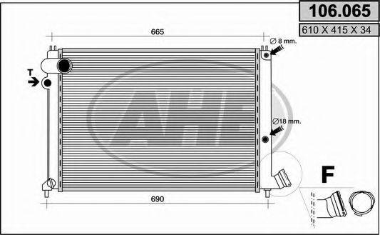 AHE 106065 Радиатор, охлаждение двигателя