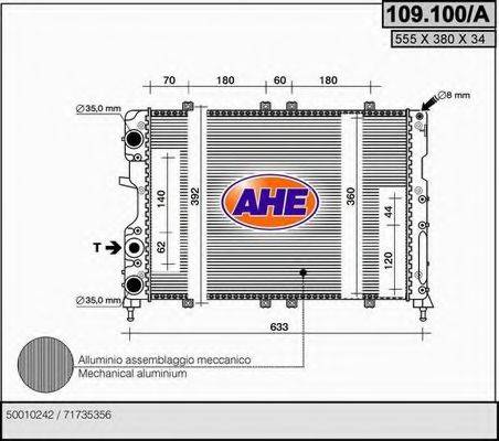 AHE 109100A Радиатор, охлаждение двигателя