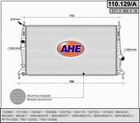 AHE 110129A Радиатор, охлаждение двигателя