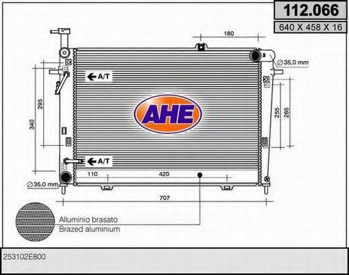 AHE 112066 Радиатор, охлаждение двигателя
