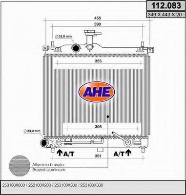 AHE 112083 Радиатор, охлаждение двигателя