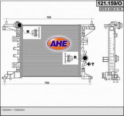 AHE 121159O Радиатор, охлаждение двигателя