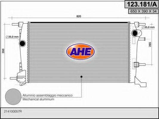 AHE 123181A Радиатор, охлаждение двигателя