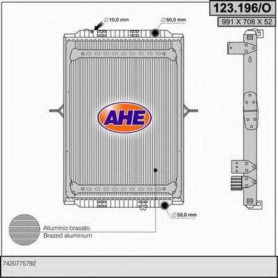 AHE 123196O Радиатор, охлаждение двигателя