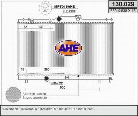 AHE 130029 Радиатор, охлаждение двигателя