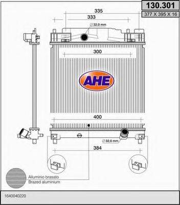 AHE 130301 Радиатор, охлаждение двигателя