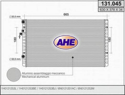 AHE 131045 Радиатор, охлаждение двигателя