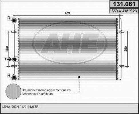 AHE 131061 Радиатор, охлаждение двигателя