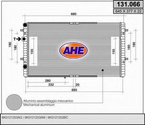 AHE 131066 Радиатор, охлаждение двигателя