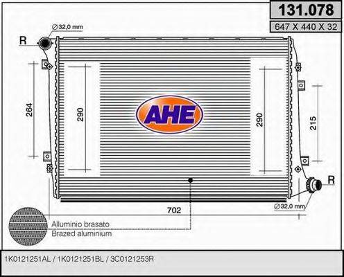 AHE 131078 Радиатор, охлаждение двигателя