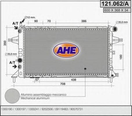 AHE 121062A Радиатор, охлаждение двигателя