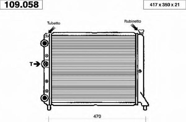 AHE 109058 Радиатор, охлаждение двигателя