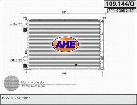 AHE 109144O Радиатор, охлаждение двигателя