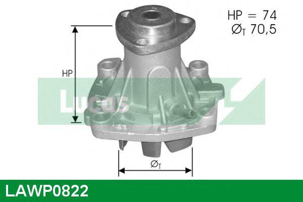 LUCAS ENGINE DRIVE LAWP0822 Водяной насос