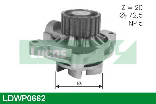 LUCAS ENGINE DRIVE LDWP0662 Водяной насос