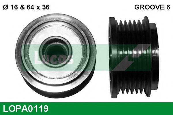 LUCAS ENGINE DRIVE LOPA0119 Механизм свободного хода генератора