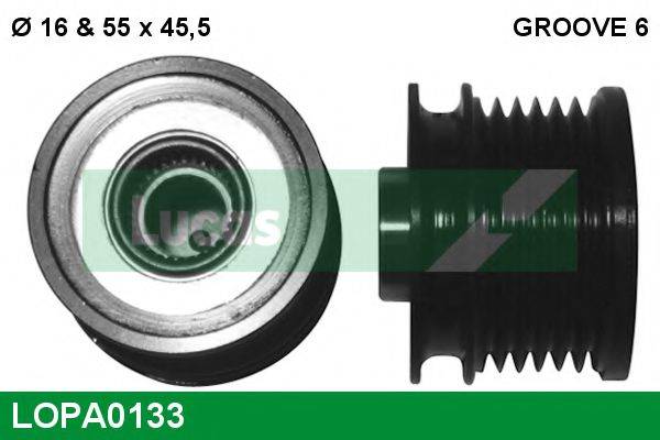 LUCAS ENGINE DRIVE LOPA0133 Механизм свободного хода генератора