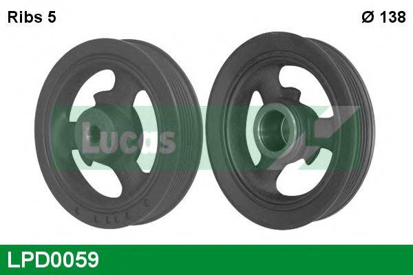 LUCAS ENGINE DRIVE LPD0059 Ременный шкив, коленчатый вал