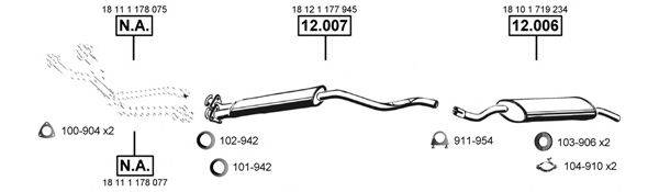 ASMET BM121350 Система выпуска ОГ