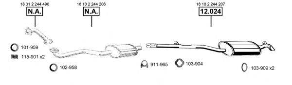 ASMET BM121600 Система выпуска ОГ