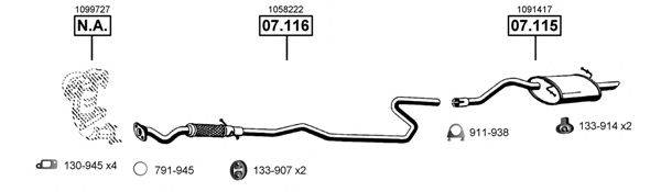 ASMET FO073400 Система выпуска ОГ