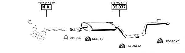 ASMET ME012645 Система выпуска ОГ