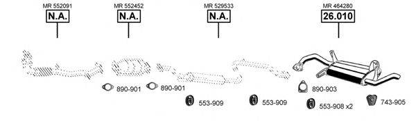 ASMET MI261495 Система выпуска ОГ