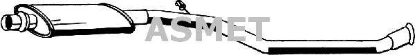 ASMET 09088 Средний глушитель выхлопных газов