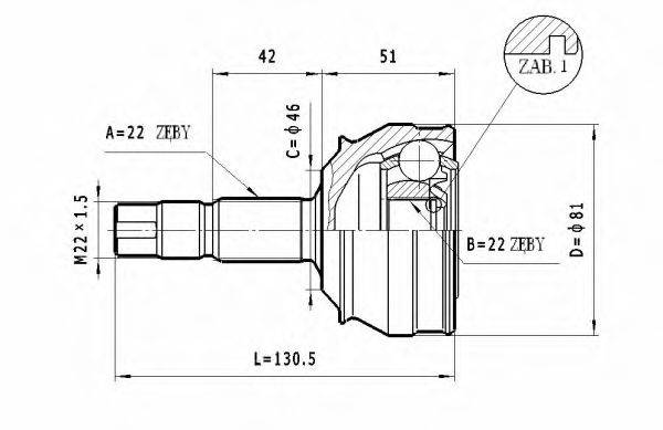 STATIM C169 Шарнирный комплект, приводной вал