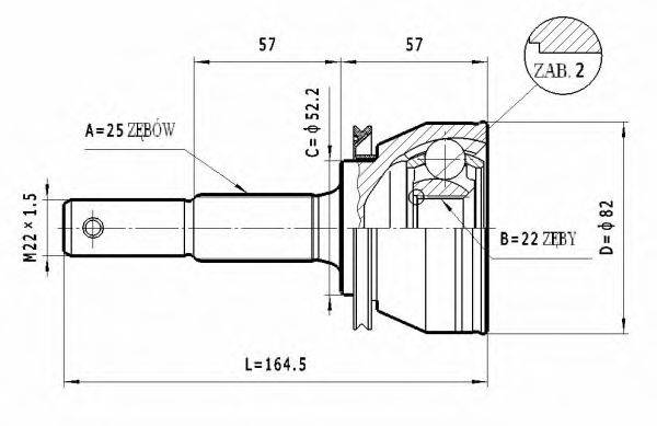 STATIM C503 Шарнирный комплект, приводной вал