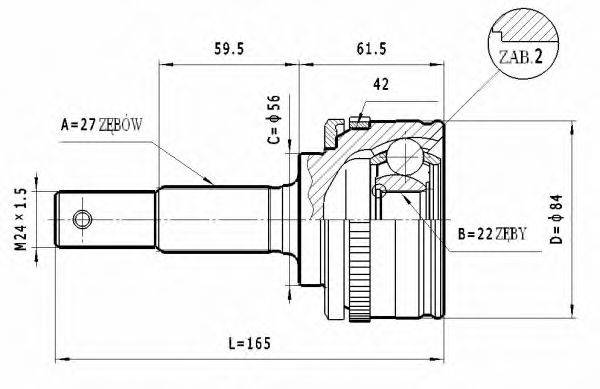 STATIM C511 Шарнирный комплект, приводной вал