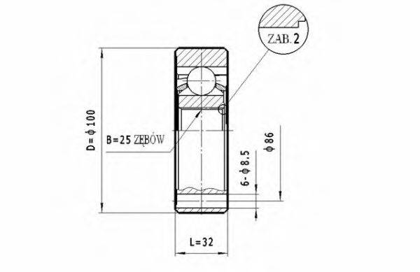STATIM CW038 Шарнирный комплект, приводной вал