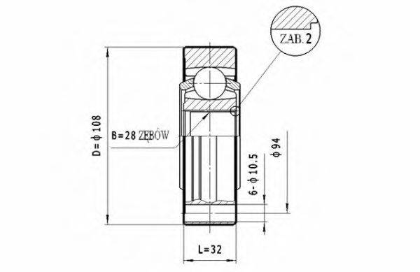 STATIM CW043 Шарнирный комплект, приводной вал