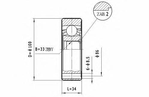 STATIM CW045 Шарнирный комплект, приводной вал