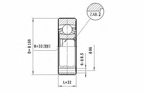 STATIM CW047 Шарнирный комплект, приводной вал