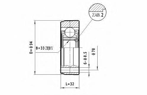 STATIM CW048 Шарнирный комплект, приводной вал