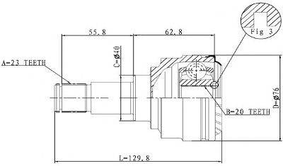 STATIM CW031 Шарнирный комплект, приводной вал