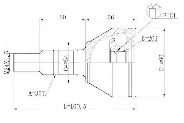 STATIM C243 Шарнирный комплект, приводной вал