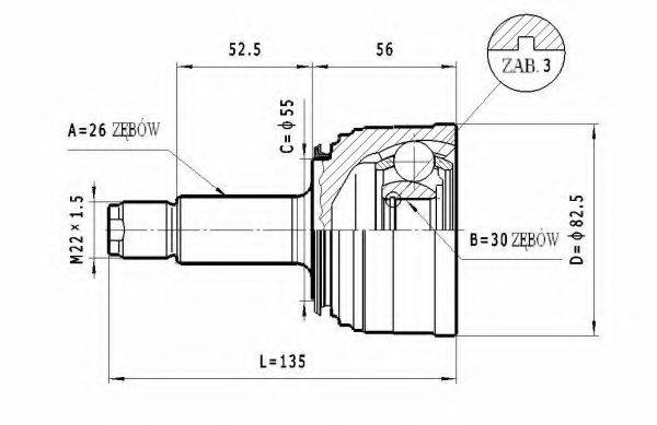 STATIM C431 Шарнирный комплект, приводной вал