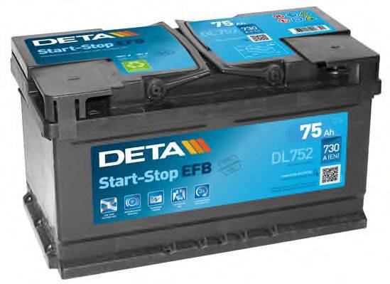DETA DL752 Стартерная аккумуляторная батарея; Стартерная аккумуляторная батарея