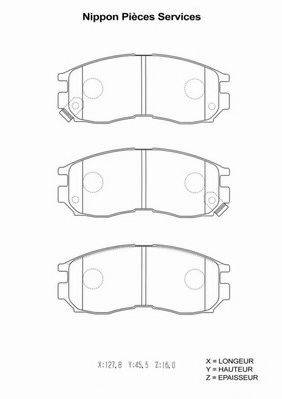 NPS M360I30 Комплект тормозных колодок, дисковый тормоз