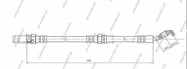 NPS M370A78 Тормозной шланг