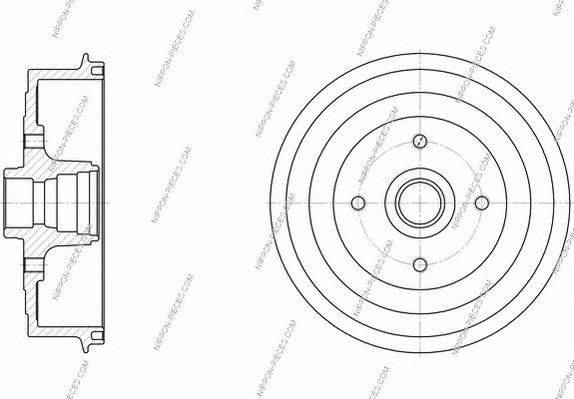 NPS D340O02 Тормозной барабан