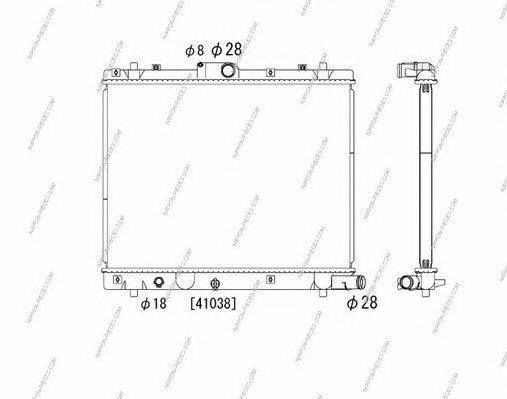 NPS S156I58 Радиатор, охлаждение двигателя