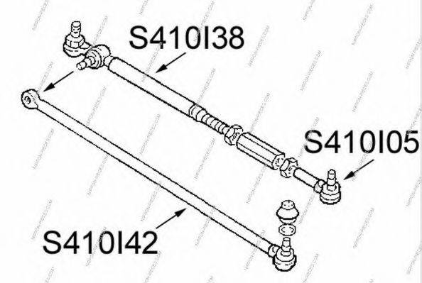 NPS S410I42 Угловой шарнир, продольная рулевая тяга