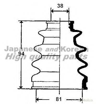 ASHUKI 08586002 Комплект пылника, приводной вал