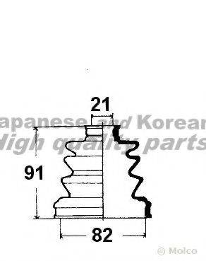 ASHUKI 08640005 Комплект пылника, приводной вал