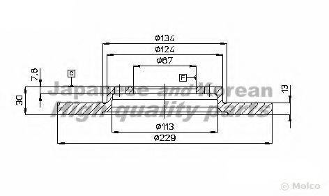 ASHUKI 09900005 Тормозной диск