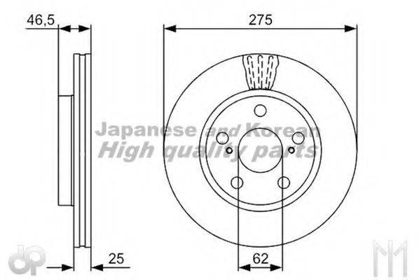 ASHUKI 09904612 Тормозной диск