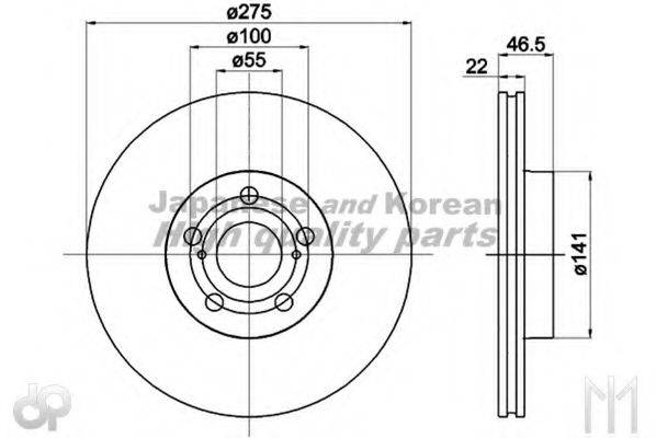 ASHUKI 09909612 Тормозной диск